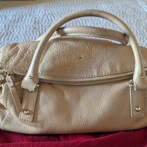 EUC Kate Spade Beige Leather Cobble Hill Leslie Satchel